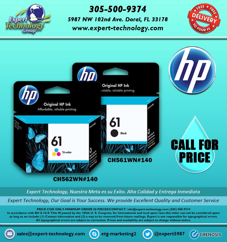 Original Hp 61 Ink Cartridges Expert Technology 7059