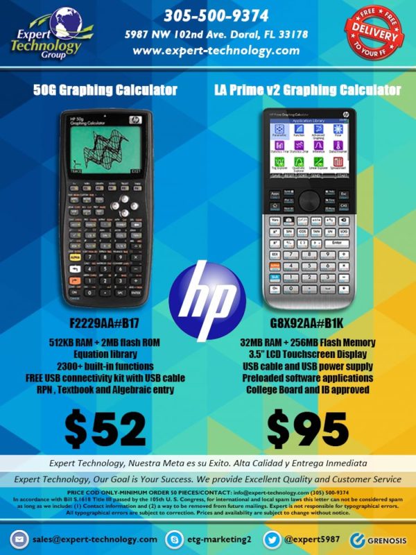 HP 50G & Prime V2 Graphing Calculators – Expert Technology